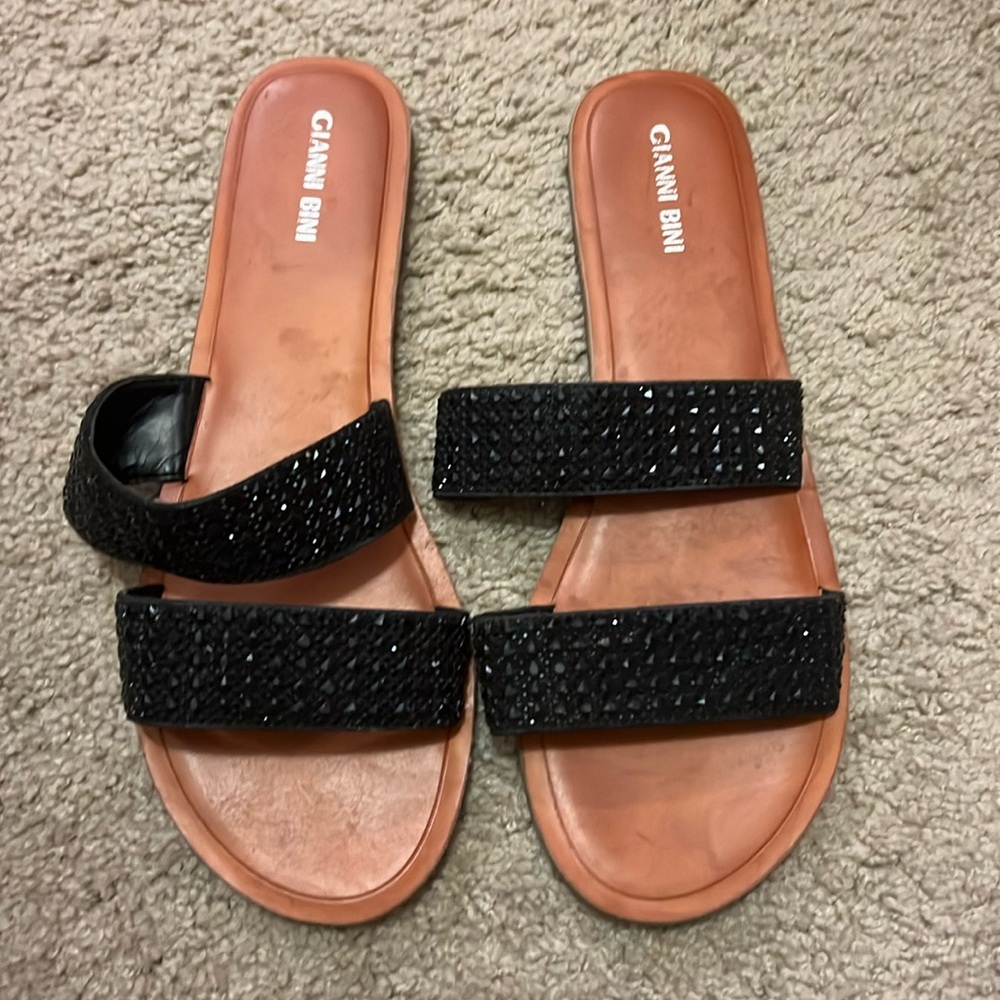 Gianni Bini slide rhinestone sandals Sz 10